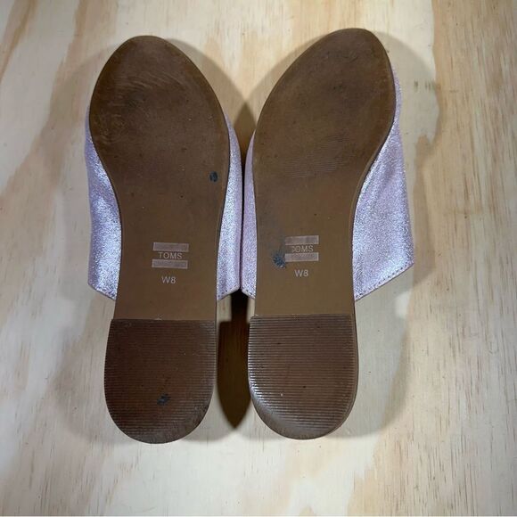 Toms Pink Metallic Mules Women’s Size 8 - Picture 7 of 8